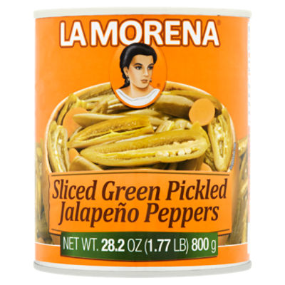La Morena Sliced Green Pickled Jalapeño Peppers, 28.2 oz