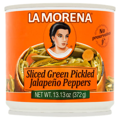 La Morena Sliced Green Pickled Jalapeño Peppers, 13.13 oz