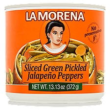 La Morena Sliced Green Pickled Jalapeño Peppers, 13.13 oz