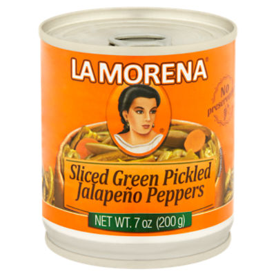La Morena Sliced Green Pickled Jalapeño Peppers, 7 oz