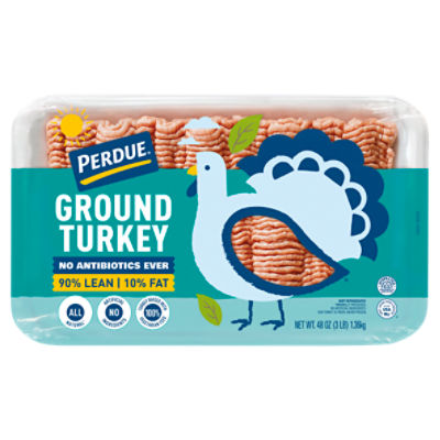 PERDUE® Fresh Ground Turkey, 90% Lean 10%, 3 lbs