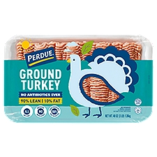 PERDUE® Fresh Ground Turkey, 90% Lean 10%, 3 lbs, 48 Ounce
