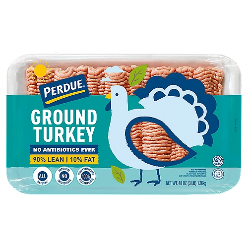 PERDUE® Fresh Ground Turkey, 90% Lean 10%, 3 lbs