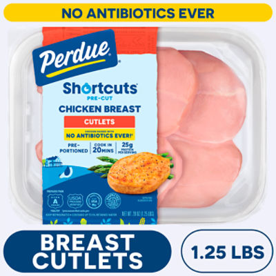 Perdue Shortcuts Pre-Cut Chicken Breast Cutlets, 20 oz, 20 Ounce