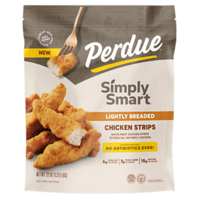 PERDUE® SIMPLY SMART® No Antibiotics Ever Lightly Breaded Chicken Strips, 22 oz.