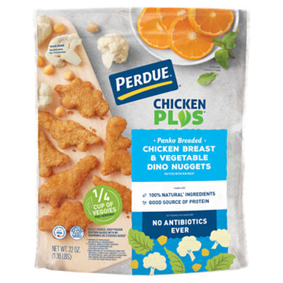 PERDUE CHICKEN PLUS Chicken Breast Vegetable Dino Nuggets 22 oz.