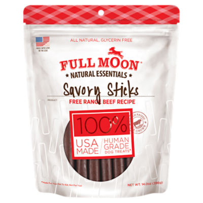 Full Moon Natural Essentials Savory Sticks Free Range Beef Recipe Dog Treats, 14.0 oz