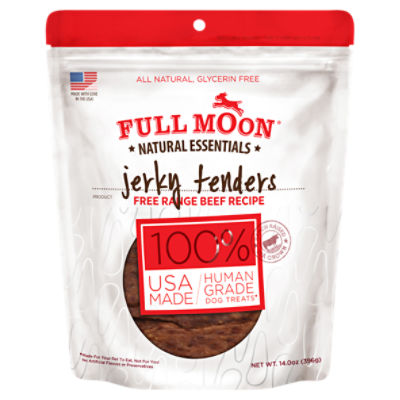 FULL MOON® All Natural Human Grade Essential Beef Jerky Tenders Dog Treats, 14 oz., 14 Ounce