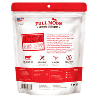 FULL MOON® All Natural Human Grade Essential Beef Jerky Tenders Dog Treats,  14 oz. - ShopRite