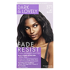 Dark & Lovely Fade Resist 371 Jet Black Permanent Haircolor, 1 easy application, 1 Each