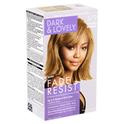 Dark & Lovely Fade Resist 379 Golden Bronze Permanent Haircolor, 1 easy application