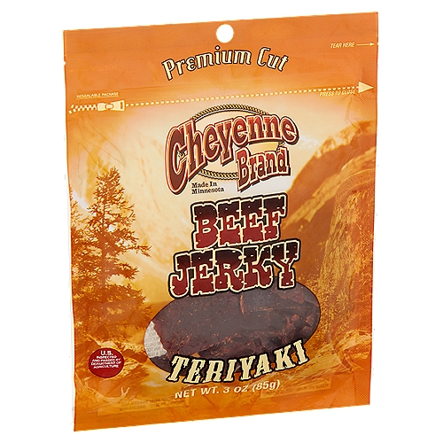 Cheyenne Brand Premium Cut Teriyaki Beef Jerky, 3 oz