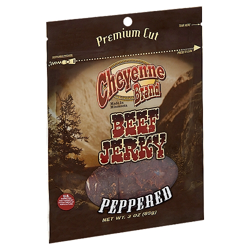 Cheyenne Brand Premium Cut Peppered Beef Jerky, 3 oz