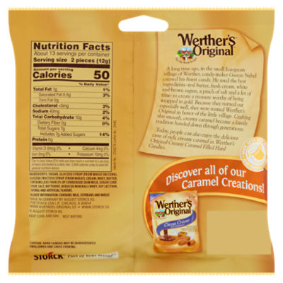 Information nutritionnelle – Werther's Original