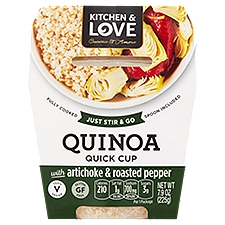 Kitchen & Love Quinoa Quick Cup with Artichoke & Roasted Pepper, 7.9 oz