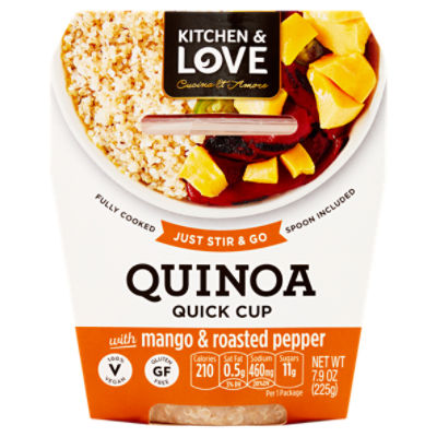 Kitchen & Love Quinoa Quick Cup with Mango & Roasted Pepper, 7.9 oz