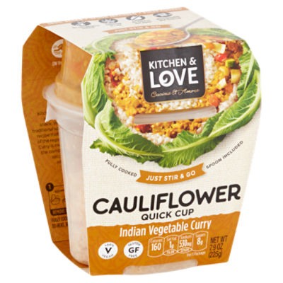 Kitchen & Love Indian Vegetable Curry Cauliflower Quick Cup, 7.9 oz