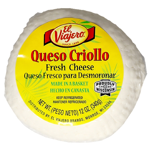 El Viajero Queso Criollo Fresh Cheese, 12 oz