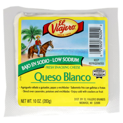 El Viajero Low Sodium Fresh Snacking Cheese, 10 oz