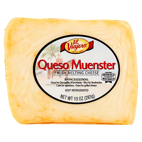El Viajero Queso Muenster Fresh Melting Cheese, 10 oz