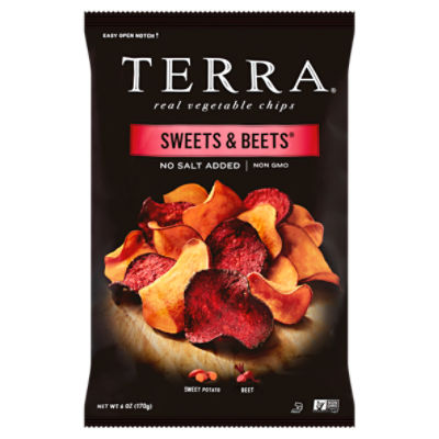 Terra Sweets & Beets No Salt Added Real Vegetable Chips, 5 oz
