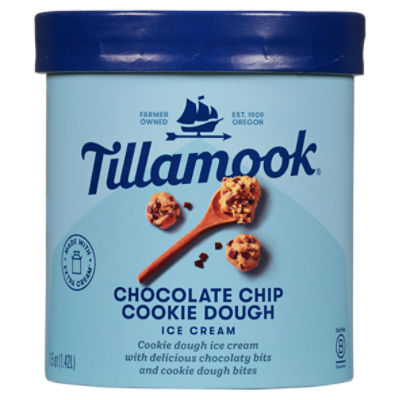 Tillamook Chocolate Chip Cookie Dough Ice Cream, 1.5 qt