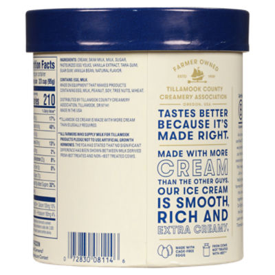 Tillamook Vanilla Bean Ice Cream, 1.5 qt