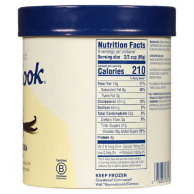 Tillamook Vanilla Bean Ice Cream, 1.5 qt