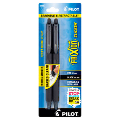 Pilot Ball Frixion Gel Pens, Erasable, Fine (0.7 mm), Blue Ink - 2 pens