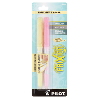 Pilot Light Frixion Pastel Collection Erasable Highlighter, 2 count