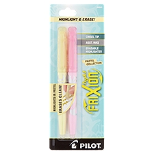 Pilot Light Frixion Pastel Collection, Erasable Highlighter, 2 Each
