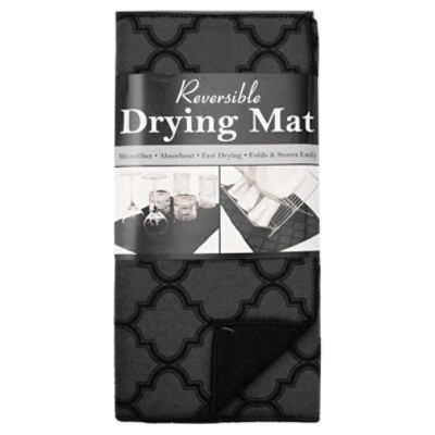 Dish Drying Mat Grape Red Wine Print Absorbent Microfiber Dishes Drainer Mat