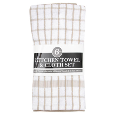 Ritz Black Cotton Kitchen Towel 3 Pk