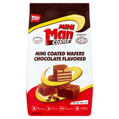 Mini Man Chocolate Flavored Mini Coated Wafers, 7 oz