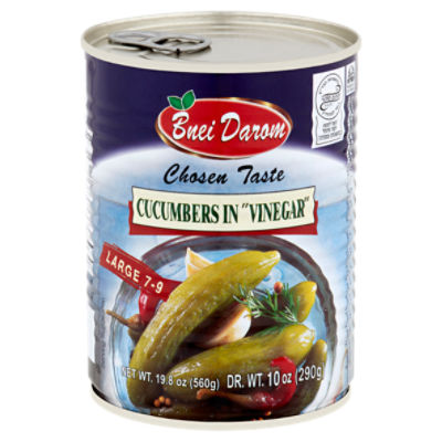 Bnei Darom Cucumbers in Vinegar, 19.8 oz