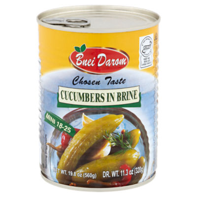 Bnei Darom Mini Cucumbers in Brine, 19.8 oz