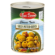 Bnei Darom Green Pitted Olives, 19.7 oz