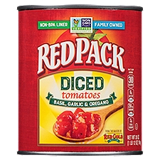 Red Gold RedPack Basil, Garlic & Oregano Diced Tomatoes, 28 oz