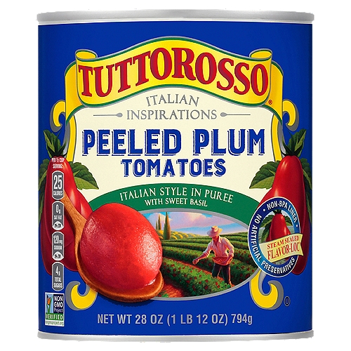 Tuttorosso Peeled Plum Tomatoes, 28 oz
Allergy Friendly
Free of the 8 most common allergens in the US
Our products are free of:
✓ wheat
✓ dairy
✓ egg
✓ peanuts
✓ tree nuts
✓ shellfish
✓ soy
✓ fish
Also made without casein, potato, sesame and sulfites.