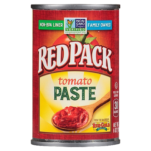 Red Gold RedPack Tomato Paste, 6 oz
Allergy Friendly
Free of the 8 most common allergens in the US
Our products are free of:
✓ wheat
✓ peanuts
✓ soy
✓ dairy
✓ tree nuts
✓ fish
✓ egg
✓ shellfish
Also made without casein, potato, sesame and sulfites.