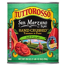 TUTTOROSSO San Marzano Style Hand Crushed Tomatoes in Puree, 28 oz