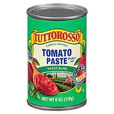 Tuttorosso Tomato Paste Product with Sweet Basil, 6 oz