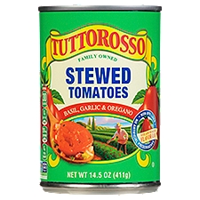 Tuttorosso Basil, Garlic & Oregano Stewed Tomatoes, 14.5 oz, 14.5 Ounce