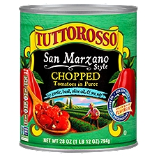 Tuttorosso San Marzano Style Chopped in Puree, Tomatoes, 28 Ounce