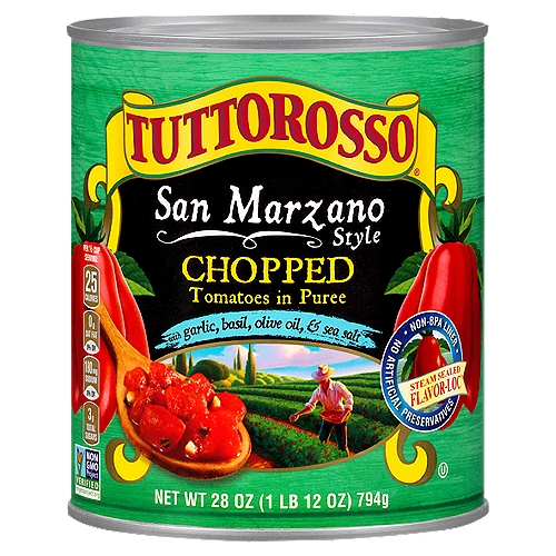 Tuttorosso San Marzano Style Chopped Tomatoes in Puree, 28 oz