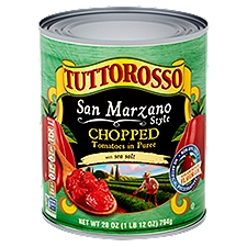 Tuttorosso San Marzano Style Chopped in Puree, Tomatoes, 28 Ounce
