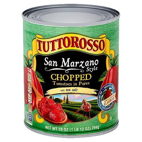 Tuttorosso San Marzano Style Chopped Tomatoes in Puree, 28 oz
Allergy Friendly
Free of the 8 most common allergens in the US
Our products are free of:
✓ wheat
✓ dairy
✓ egg
✓ peanuts
✓ tree nuts
✓ shellfish
✓ soy
✓ fish
Also made without casein, potato, sesame and sulfites.