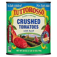 Tuttorosso Tomatoes, Crushed with Basil, 28 Ounce