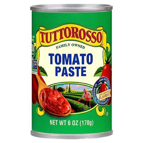 Tuttorosso Tomato Paste, 6 oz
Allergy Friendly
Free of the 8 most common allergens in the US
Our products are free of:
✓ wheat
✓ peanuts
✓ soy
✓ dairy
✓ tree nuts
✓ fish
✓ egg
✓ shellfish
Also made without casein, potato, sesame and sulfites.