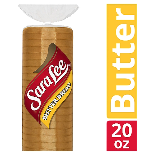 Sara Lee Butter Bread, 1 lb 4oz
With a rich, buttery taste, wonderful aroma and velvety texture, this bread brings a delicious flavor to everything you make.